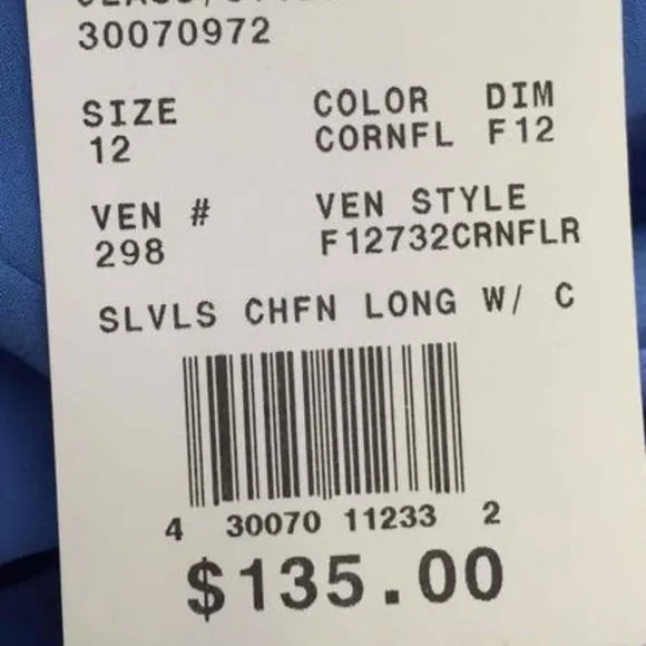 NWT Stunning David's Bridal Women's Blue Dress S12 - Picture 10 of 10